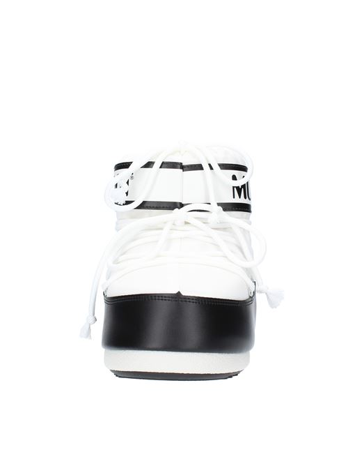 Stivaletti da neve modello ICON LOW NYLON MOON BOOT in nylon tecnico idrorepellente MOON BOOT | 140934BIANCO